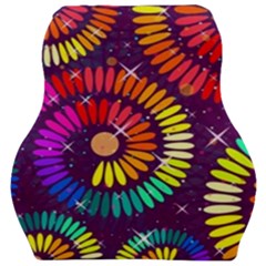 Abstract Background Spiral Colorful Car Seat Velour Cushion 