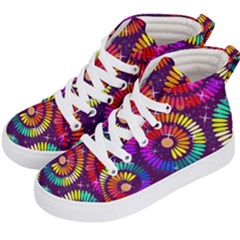 Abstract Background Spiral Colorful Kids  Hi-top Skate Sneakers by HermanTelo