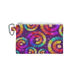 Abstract Background Spiral Colorful Canvas Cosmetic Bag (small)