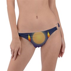 Night Moon Flora Background Ring Detail Bikini Bottom