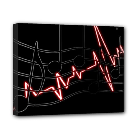 Music Wallpaper Heartbeat Melody Canvas 10  x 8  (Stretched)