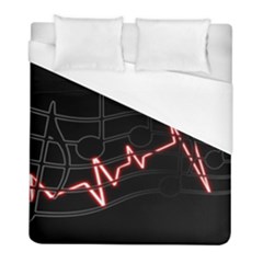 Music Wallpaper Heartbeat Melody Duvet Cover (Full/ Double Size)