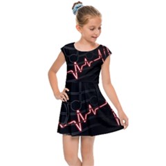 Music Wallpaper Heartbeat Melody Kids  Cap Sleeve Dress