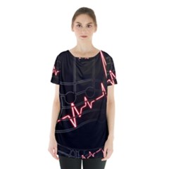 Music Wallpaper Heartbeat Melody Skirt Hem Sports Top