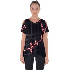 Music Wallpaper Heartbeat Melody Cut Out Side Drop Tee