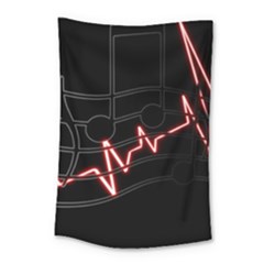 Music Wallpaper Heartbeat Melody Small Tapestry