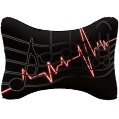 Music Wallpaper Heartbeat Melody Seat Head Rest Cushion