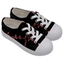 Music Wallpaper Heartbeat Melody Kids  Low Top Canvas Sneakers View3