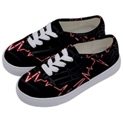 Music Wallpaper Heartbeat Melody Kids  Classic Low Top Sneakers