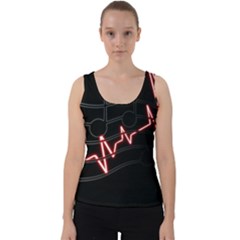 Music Wallpaper Heartbeat Melody Velvet Tank Top by HermanTelo