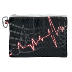 Music Wallpaper Heartbeat Melody Canvas Cosmetic Bag (XL)