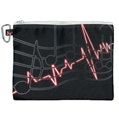 Music Wallpaper Heartbeat Melody Canvas Cosmetic Bag (XXL)