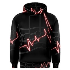 Music Wallpaper Heartbeat Melody Men s Overhead Hoodie