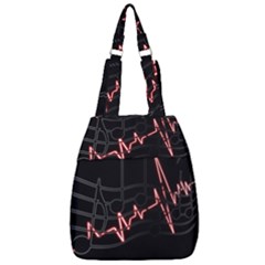 Music Wallpaper Heartbeat Melody Center Zip Backpack