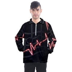 Music Wallpaper Heartbeat Melody Men s Half Zip Pullover