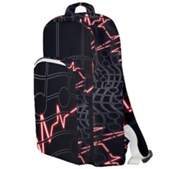 Music Wallpaper Heartbeat Melody Double Compartment Backpack