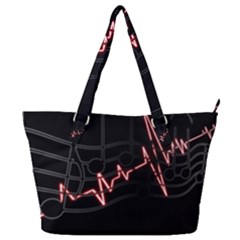 Music Wallpaper Heartbeat Melody Full Print Shoulder Bag