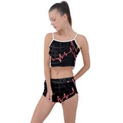 Music Wallpaper Heartbeat Melody Summer Cropped Co-Ord Set