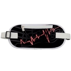 Music Wallpaper Heartbeat Melody Rounded Waist Pouch