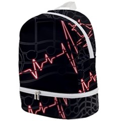 Music Wallpaper Heartbeat Melody Zip Bottom Backpack