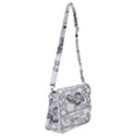 Elegant Mandala Elephant In Black And Wihte Shoulder Bag with Back Zipper View1