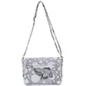 Elegant Mandala Elephant In Black And Wihte Shoulder Bag with Back Zipper View3
