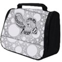 Elegant Mandala Elephant In Black And Wihte Full Print Travel Pouch (Big) View1