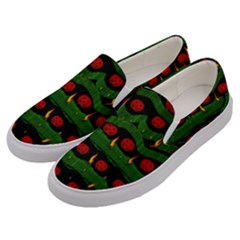 Pumkin Time Maybe Halloween Men s Canvas Slip Ons by pepitasart