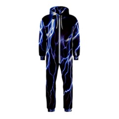 Blue Thunder Colorful Lightning Graphic Hooded Jumpsuit (kids) by picsaspassion