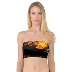 Can Walk On Fire, Black Background Bandeau Top by picsaspassion