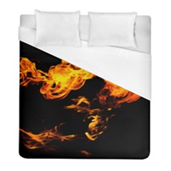 Can Walk On Fire, Black Background Duvet Cover (full/ Double Size)