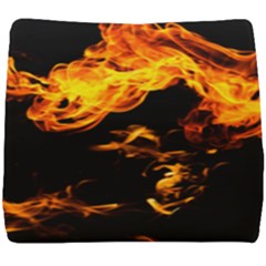 Can Walk On Fire, Black Background Seat Cushion by picsaspassion