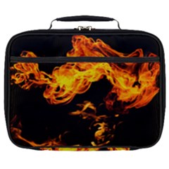 Can Walk On Fire, Black Background Full Print Lunch Bag by picsaspassion