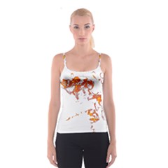 Can Walk On Fire, White Background Spaghetti Strap Top by picsaspassion