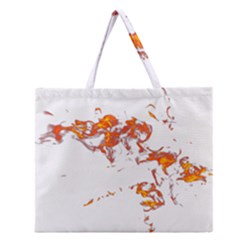 Can Walk On Fire, White Background Zipper Large Tote Bag by picsaspassion