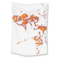 Can Walk On Fire, White Background Large Tapestry by picsaspassion