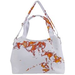 Can Walk On Fire, White Background Double Compartment Shoulder Bag by picsaspassion
