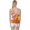 Can Walk on volcano Fire, white background One Piece Boyleg Swimsuit View2