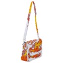 Can Walk on volcano Fire, white background Shoulder Bag with Back Zipper View1
