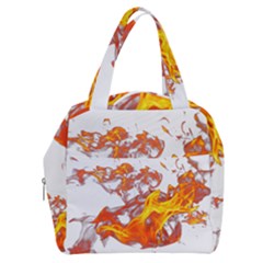 Can Walk On Volcano Fire, White Background Boxy Hand Bag by picsaspassion