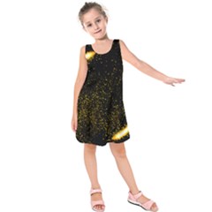 Cosmos Comet Dance, Digital Art Impression Kids  Sleeveless Dress by picsaspassion