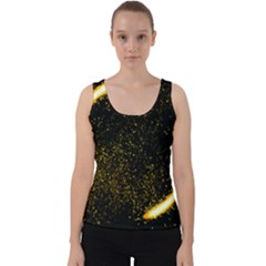 Cosmos Comet Dance, Digital Art Impression Velvet Tank Top by picsaspassion