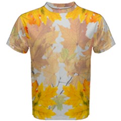 Autumn Maple Leaves, Floral Art Men s Cotton Tee by picsaspassion