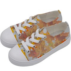Autumn Maple Leaves, Floral Art Kids  Low Top Canvas Sneakers by picsaspassion