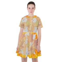 Autumn Maple Leaves, Floral Art Sailor Dress