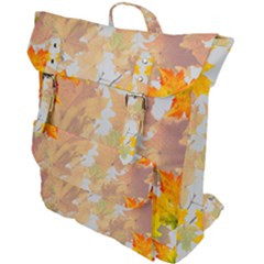 Autumn Maple Leaves, Floral Art Buckle Up Backpack