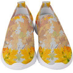 Autumn Maple Leaves, Floral Art Kids  Slip On Sneakers by picsaspassion