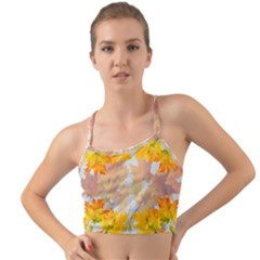 Autumn Maple Leaves, Floral Art Mini Tank Bikini Top by picsaspassion