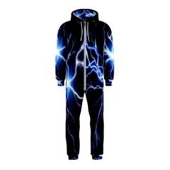 Blue Thunder Colorful Lightning Graphic Impression Hooded Jumpsuit (kids) by picsaspassion