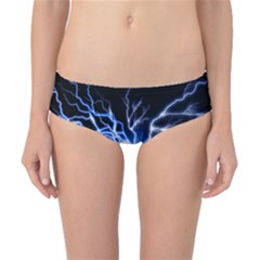 Blue Thunder Colorful Lightning Graphic Impression Classic Bikini Bottoms by picsaspassion